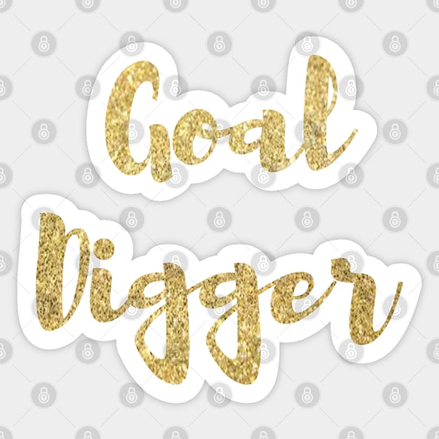 Goal Digger Pun Sticker by Felicity-K